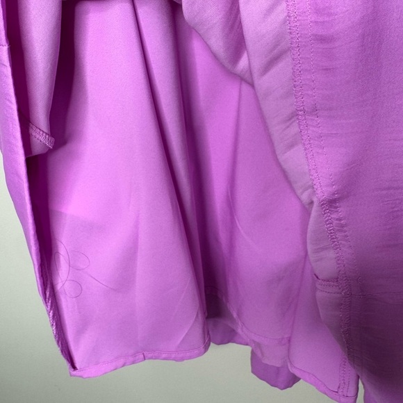 Banana Republic Satiny Knee midi Length sleeveless dress purple Size 2 - Picture 5 of 8